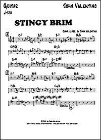 Click here for leadsheet to "Stingy Brim" by Johnnie Valentino